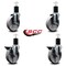 Service Caster 5'' Semi Steel Wheel Swivel 1-3/4'' Expanding Stem Caster Set 2 Brakes, 4PK SCC-EX20S515-SSR-2-PLB-2-134 - alternate 5